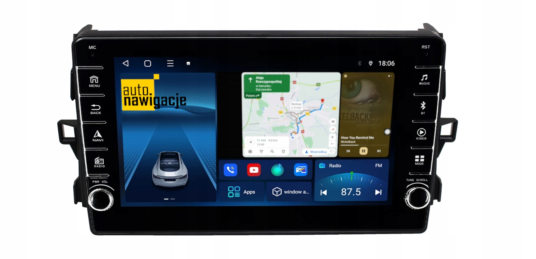RADIO NAWIGACJA GPS TOYOTA AURIS 2006-2011 ANDROID 2/64 GB