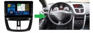 RADIO NAWIGACJA GPS PEUGEOT 207 2006-2012 ANDROID 2/64 GB