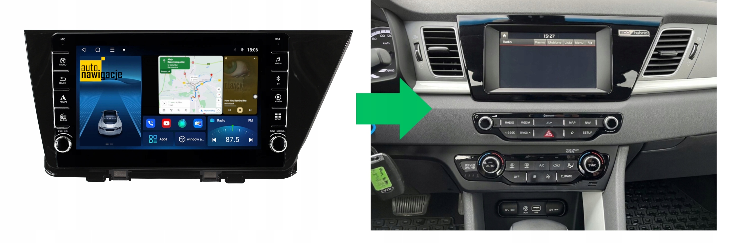 RADIO NAWIGACJA GPS KIA NIRO 2016+ ANDROID 2/64 GB