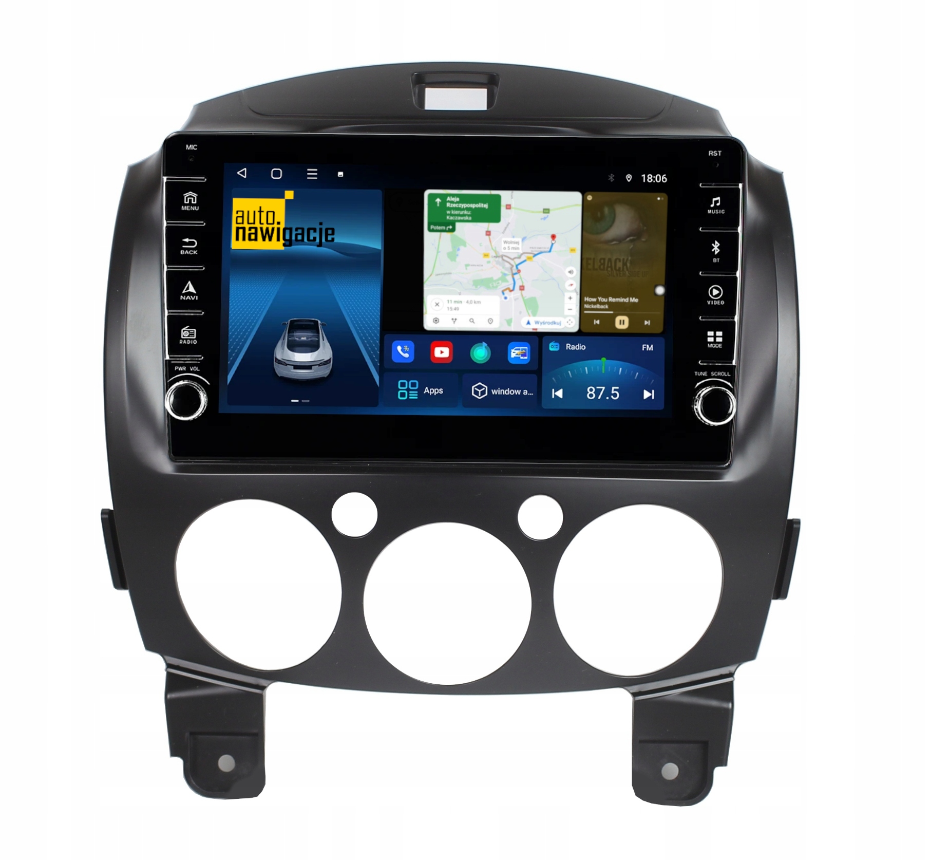 RADIO NAWIGACJA GPS MAZDA 2 2007-2014 ANDROID 2/64 GB