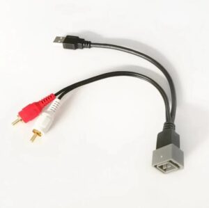ADAPTER DO RADIA NISSAN USB + RCA + AUX KABEL 8-STYKOWY UNIWERSALNY PORT