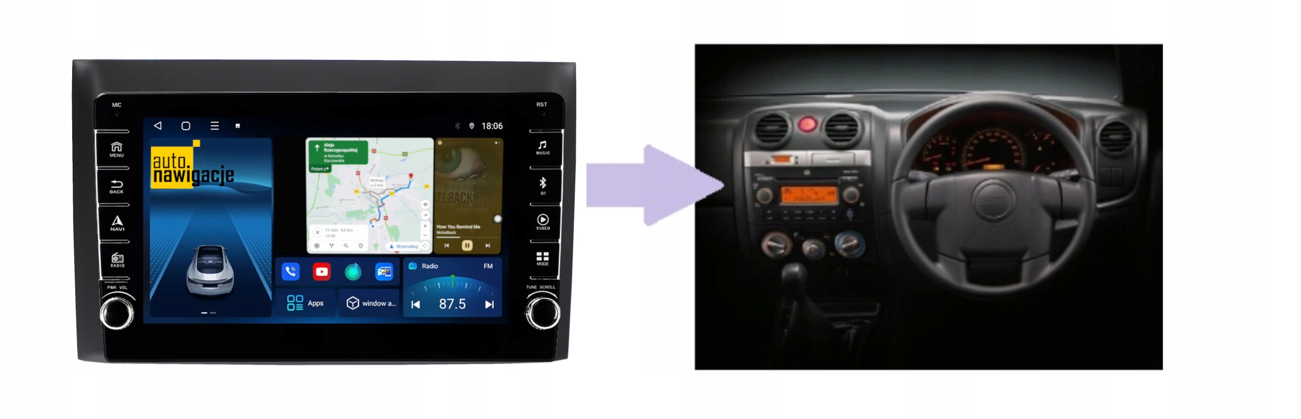 RADIO NAWIGACJA GPS ISUZU D-MAX 2002-2011 ANDROID 4/64 GB