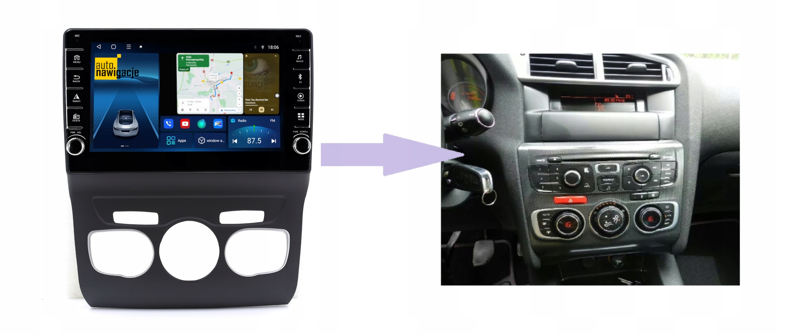 RADIO NAWIGACJA GPS CITROEN C4 II 2010+ ANDROID 4/64 GB 5 RADIO NAWIGACJA GPS CITROEN C4 II 2010+ ANDROID 4/64 GB
