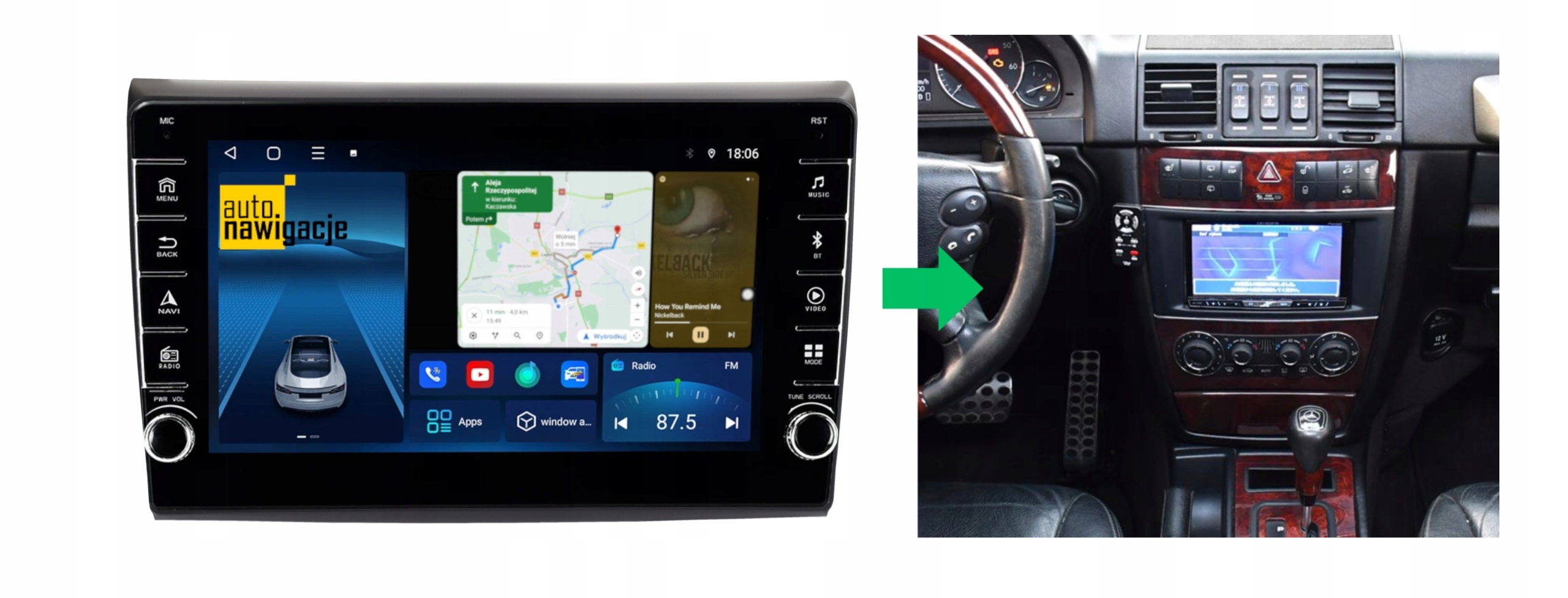 RADIO NAWIGACJA MERCEDES BENZ W463 G KLASA 1998-2004 ANDROID 8/128 GB 5 RADIO NAWIGACJA MERCEDES BENZ W463 G KLASA 1998-2004 ANDROID 8/128 GB