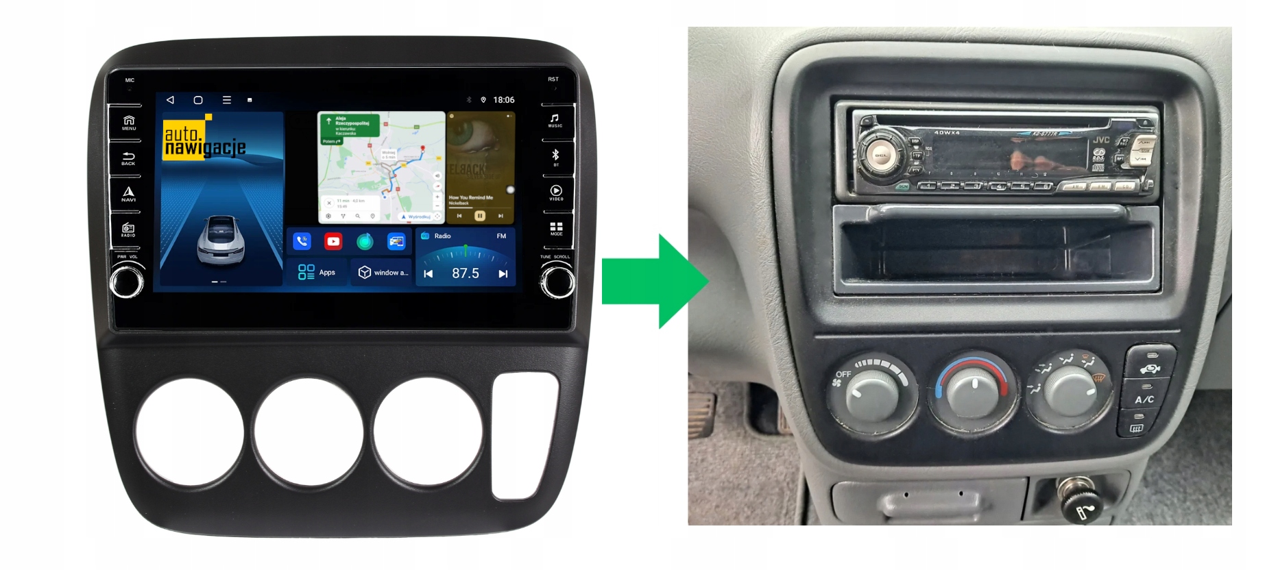 RADIO NAWIGACJA GPS HONDA CR-V I 1995-2001 ANDROID 4/64 GB