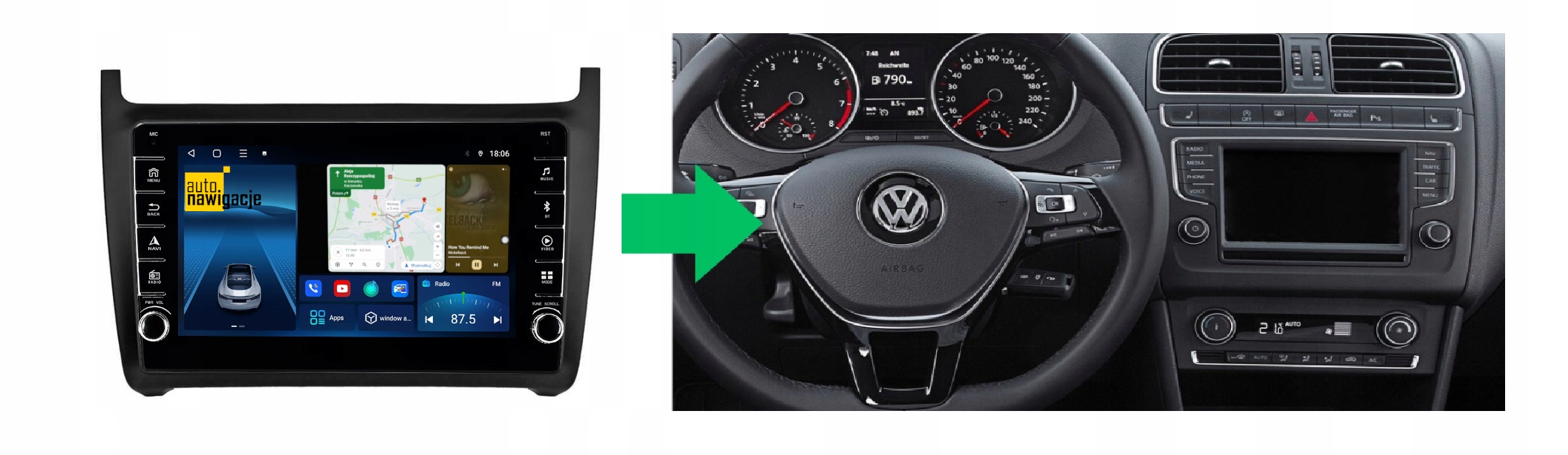 RADIO NAWIGACJA VOLKSWAGEN POLO V 2009-2017 ANDROID 8/128 GB 5 RADIO NAWIGACJA VOLKSWAGEN POLO V 2009-2017 ANDROID 8/128 GB