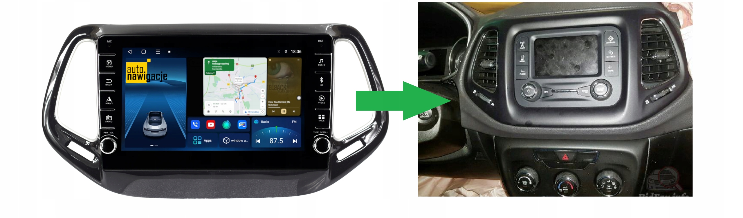 RADIO NAWIGACJA GPS JEEP COMPASS 2016+ ANDROID 4/64 GB 5 RADIO NAWIGACJA GPS JEEP COMPASS 2016+ ANDROID 4/64 GB