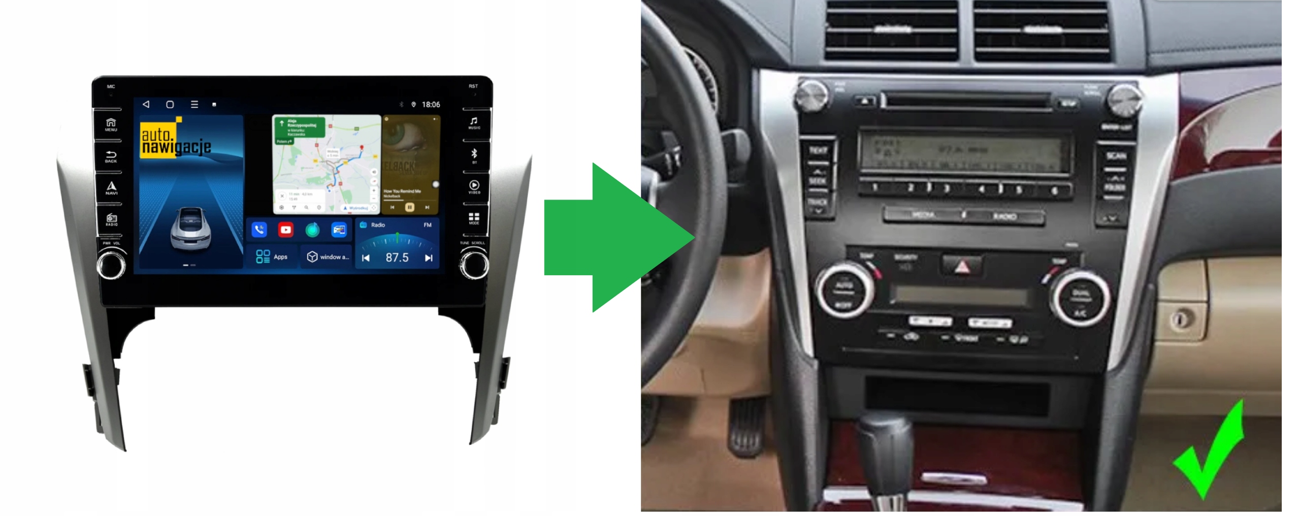 RADIO NAWIGACJA GPS TOYOTA CAMRY 2012-2016 ANDROID 4/64 GB