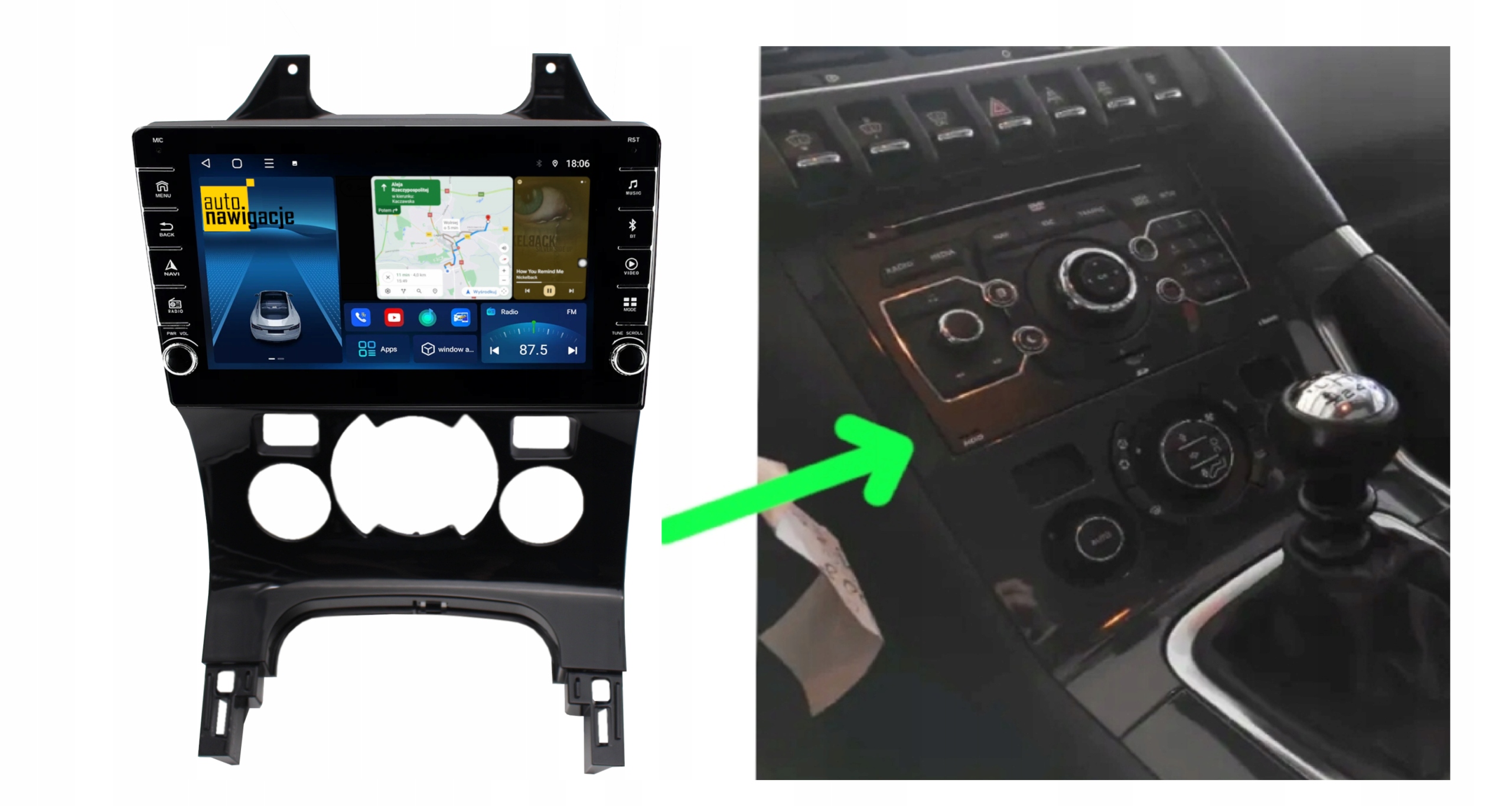 RADIO NAWIGACJA GPS PEUGEOT 3008 2009-2016 ANDROID 8/128 GB