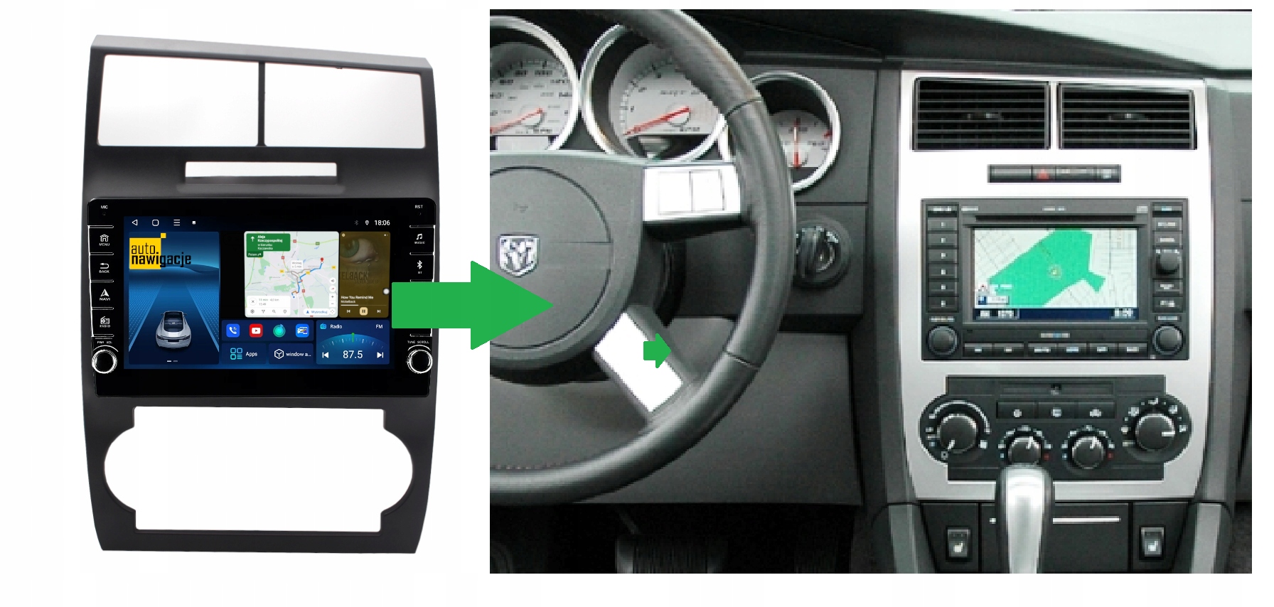 RADIO NAWIGACJA GPS DODGE CHARGER 2005-2010 ANDROID 4/64 GB 5 RADIO NAWIGACJA GPS DODGE CHARGER 2005-2010 ANDROID 4/64 GB