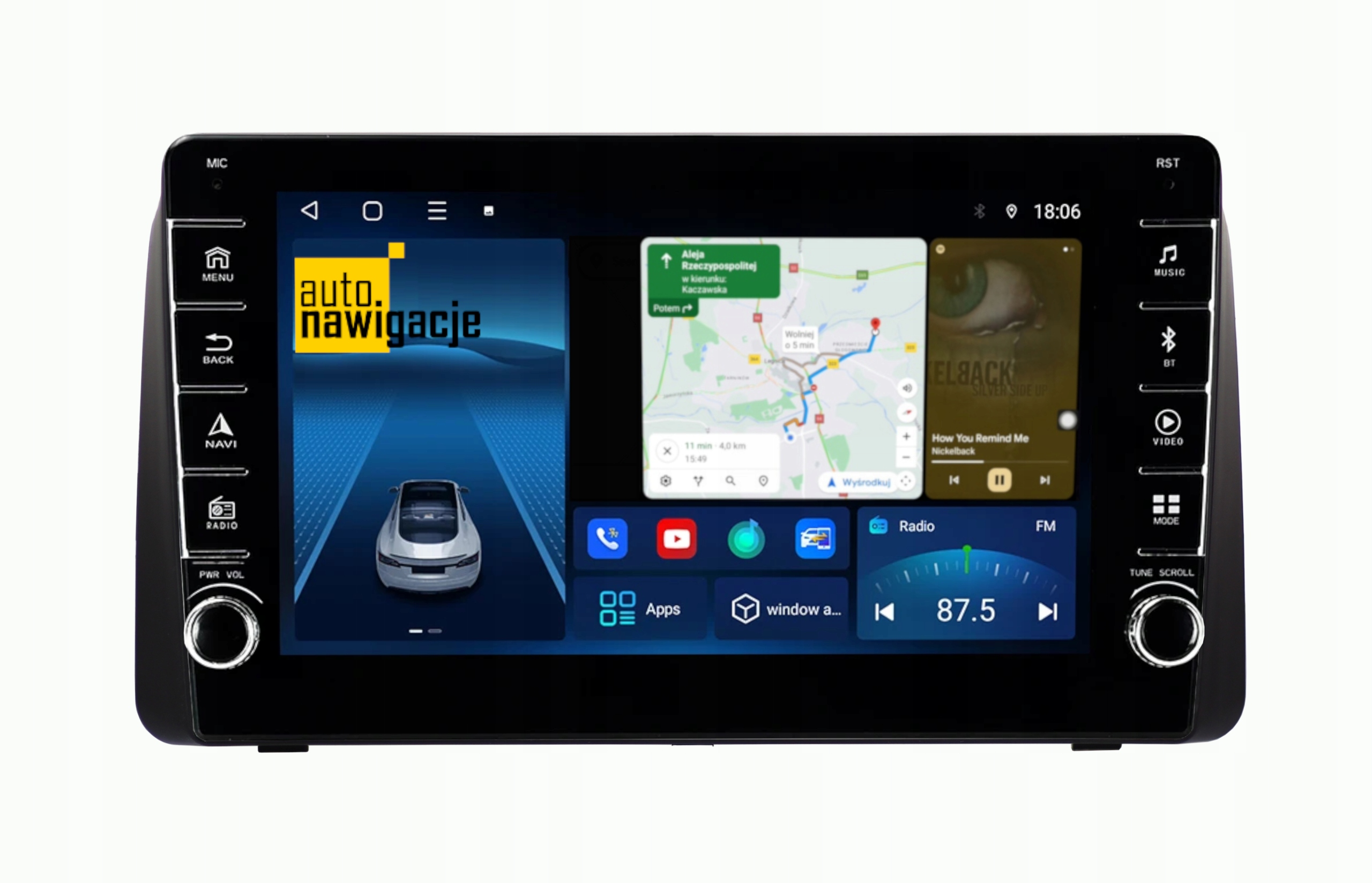 RADIO NAWIGACJA GPS CHRYSLER TOWN AND COUNTRY 2007-2016 ANDROID 8/128 GB