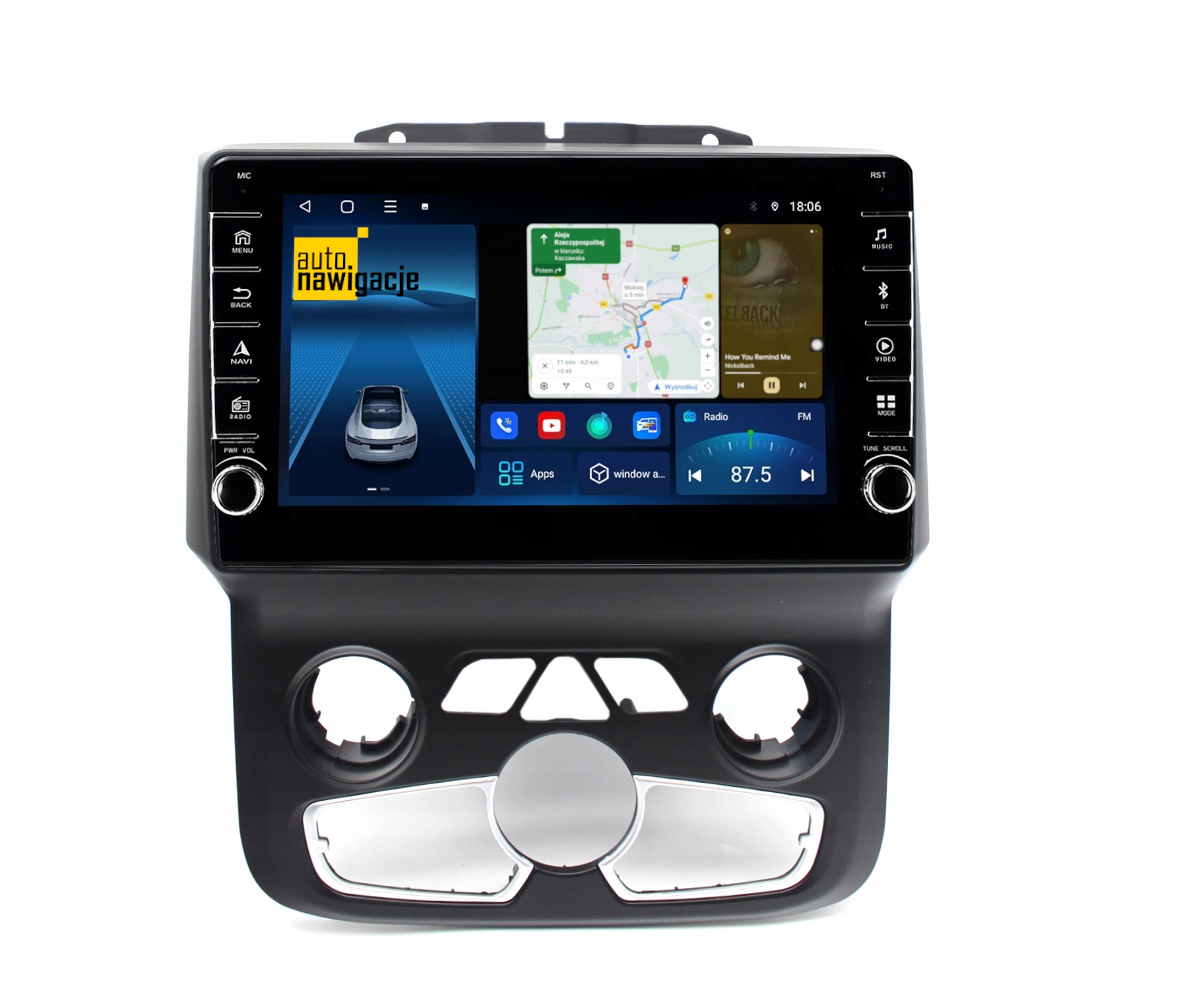 RADIO NAWIGACJA GPS DODGE RAM IV 1500 / 2500 2013-2018 ANDROID 4/64 GB