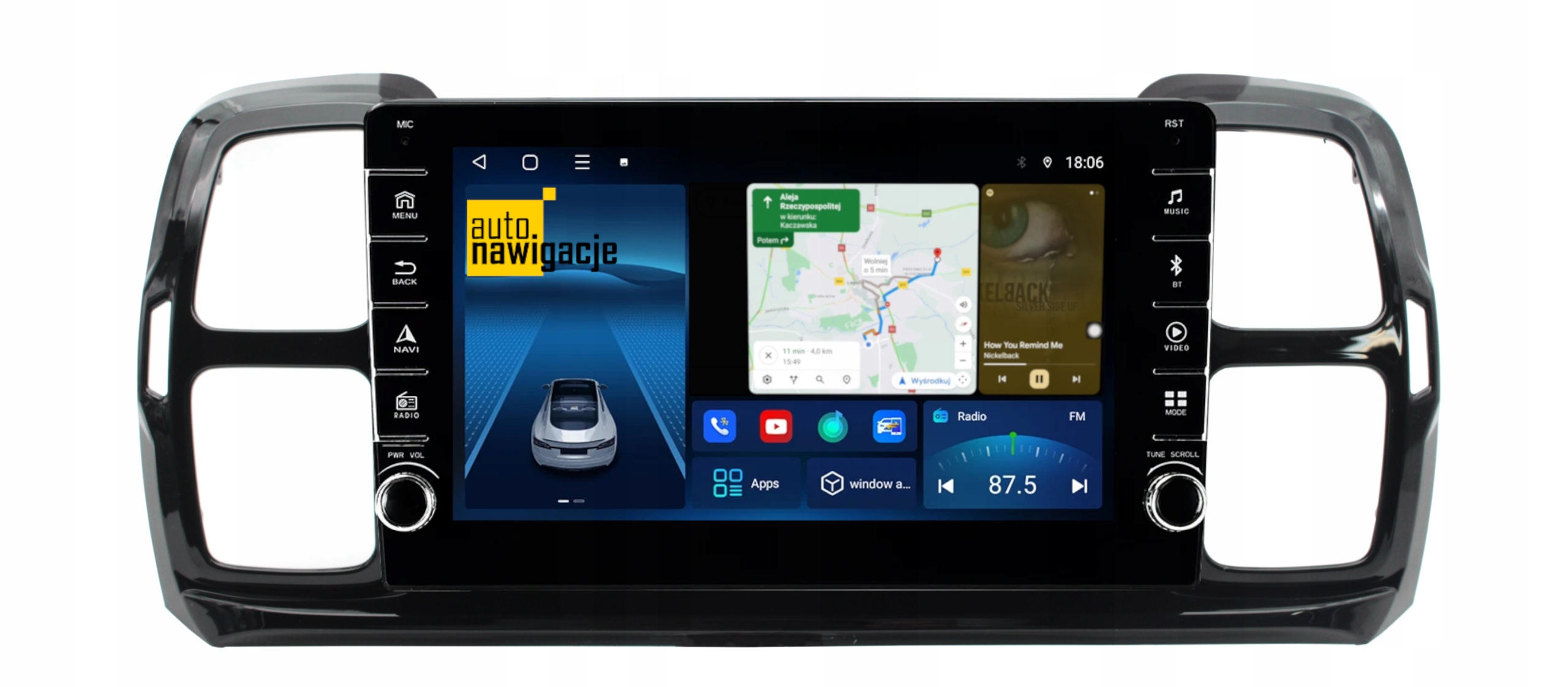 RADIO NAWIGACJA GPS CITROEN C5 AIRCROSS 2017+ ANDROID 8/128 GB