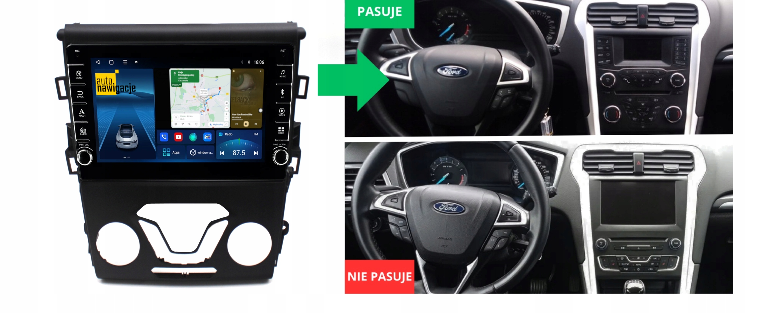 RADIO NAWIGACJA GPS FORD MONDEO MK5 2014+ ANDROID 8/128 GB
