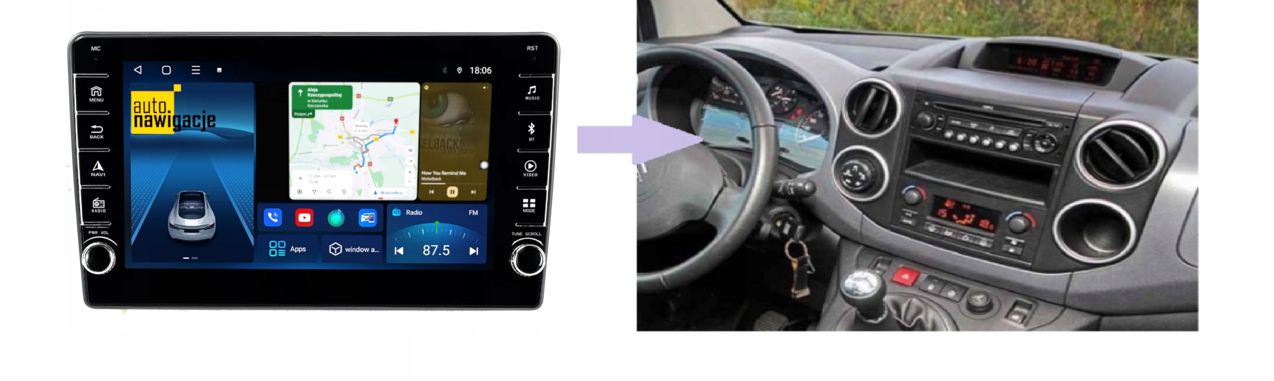 RADIO NAWIGACJA GPS PEUGEOT PARTNER II 2008-2018 ANDROID 4/64 GB 5 RADIO NAWIGACJA GPS PEUGEOT PARTNER II 2008-2018 ANDROID 4/64 GB