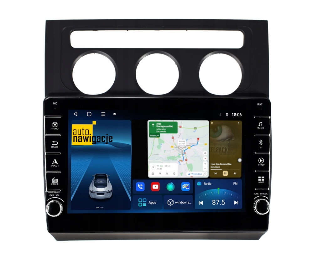RADIO NAWIGACJA GPS VOLKSWAGEN TOURAN ANDROID 4/64 GB