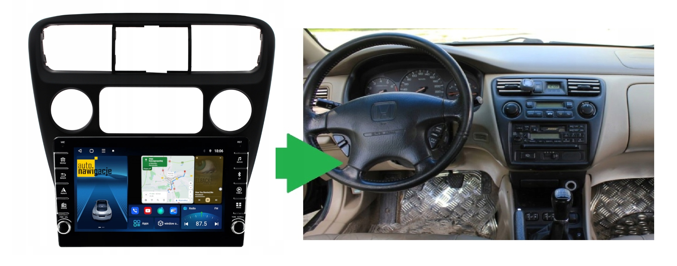 RADIO NAWIGACJA GPS HONDA ACCORD VI 1997-2002 ANDROID 4/64 GB