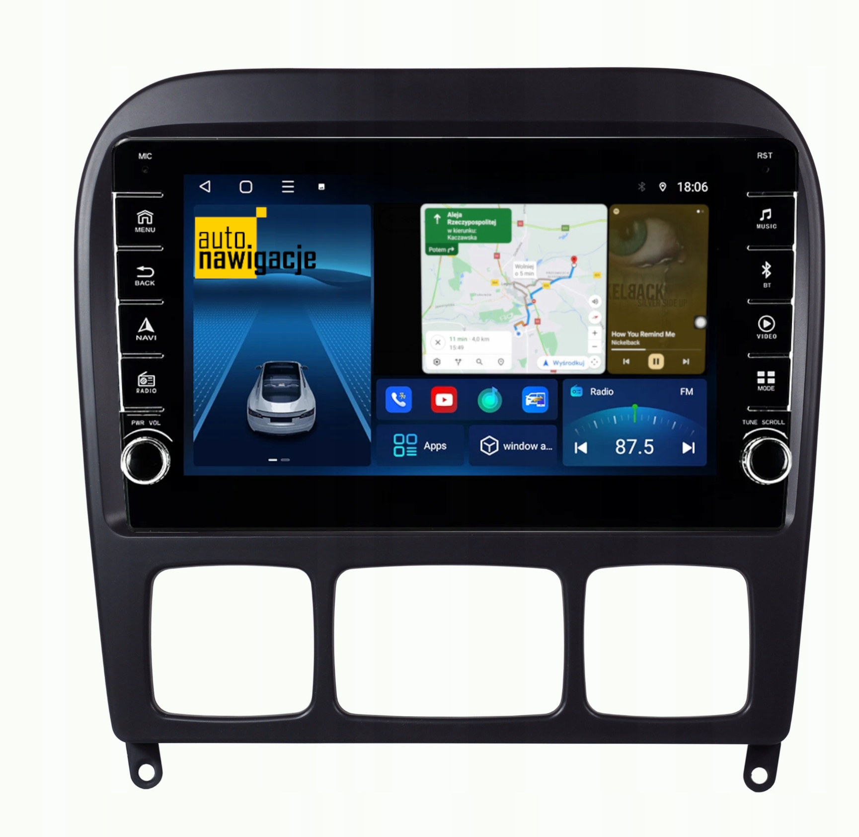 RADIO NAWIGACJA GPS MERCEDES W220 S KLASA 1998-2005 ANDROID 4/64 GB
