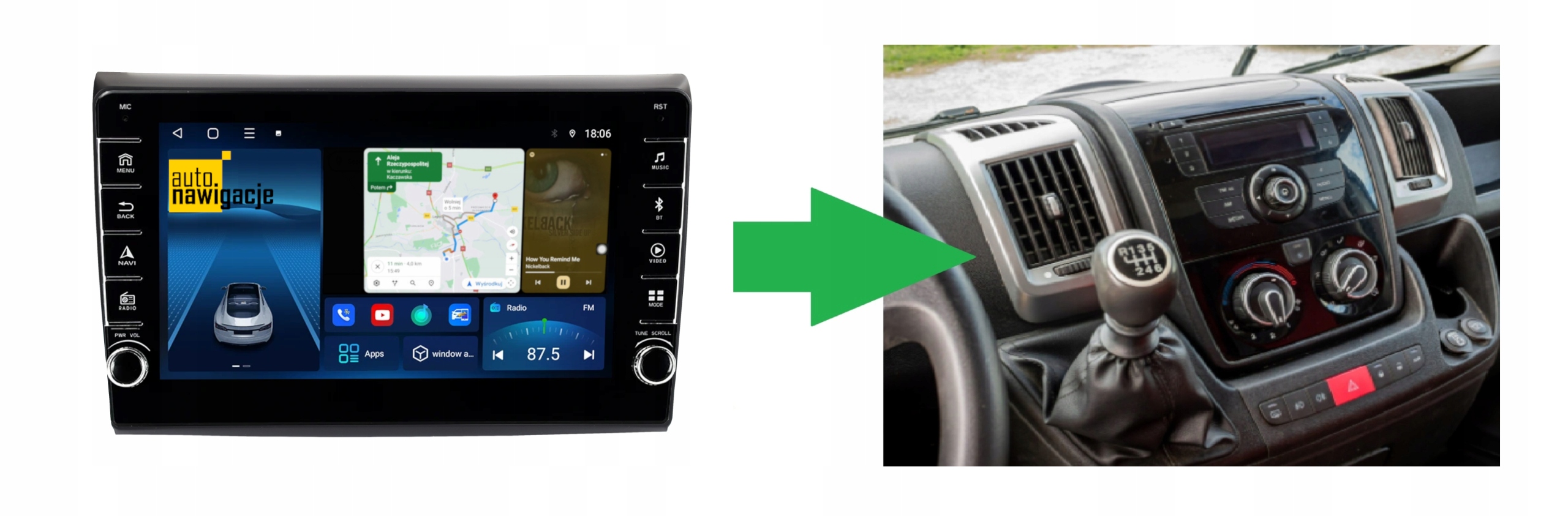 RADIO NAWIGACJA GPS CITROEN JUMPER 2006-2016 ANDROID 4/64 GB