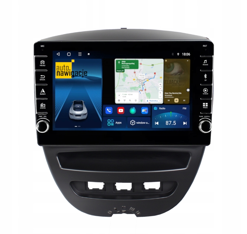 RADIO NAWIGACJA GPS PEUGEOT 107 2005-2014 ANDROID 4/64 GB