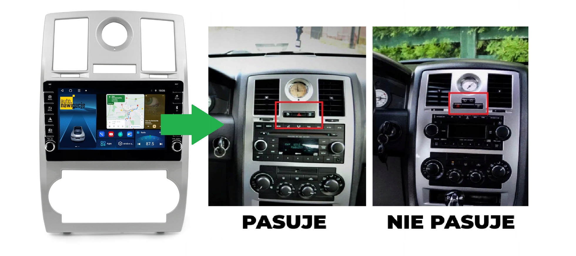 RADIO NAWIGACJA GPS CHRYSLER 300C 2004-2010 ANDROID 8/128 GB