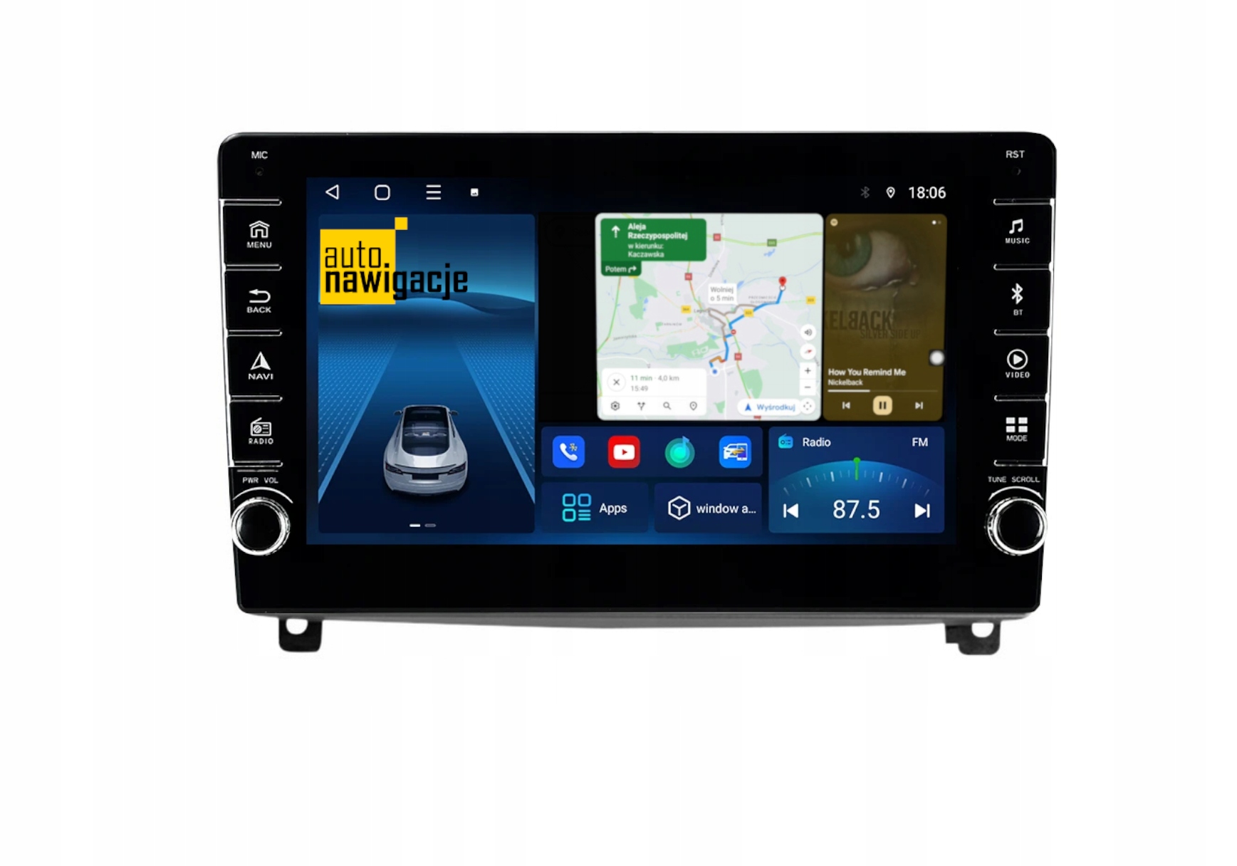 RADIO NAWIGACJA GPS PEUGEOT 407 2004-2011 ANDROID Srebrna 4/64 GB