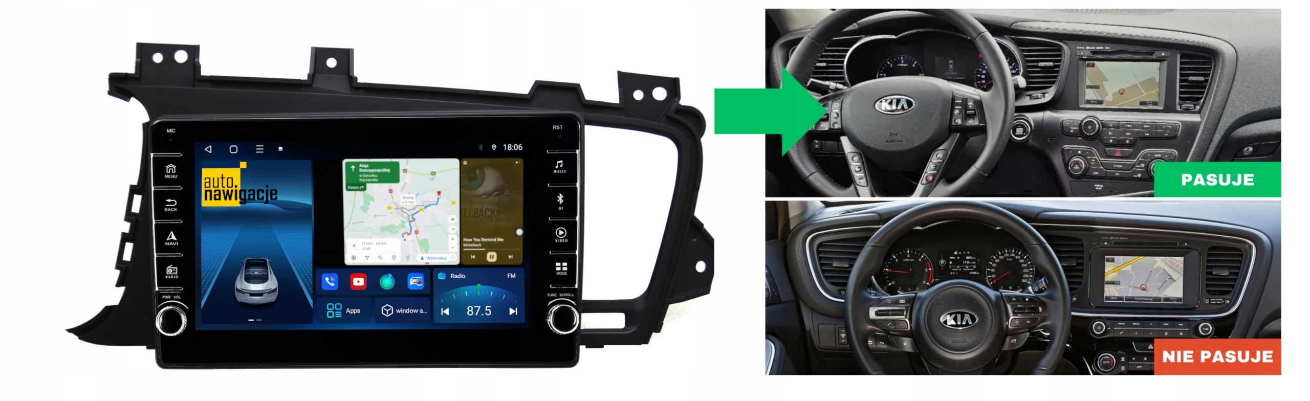 RADIO NAWIGACJA GPS KIA OPTIMA III 2010-2013 ANDROID 8/128 GB