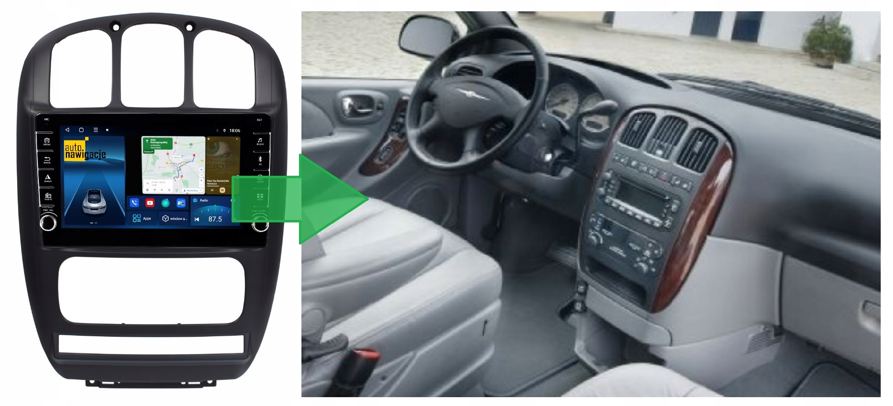 RADIO NAWIGACJA GPS CHRYSLER TOWN & COUNTRY ANDROID 8/128 GB 5 RADIO NAWIGACJA GPS CHRYSLER TOWN & COUNTRY ANDROID 8/128 GB