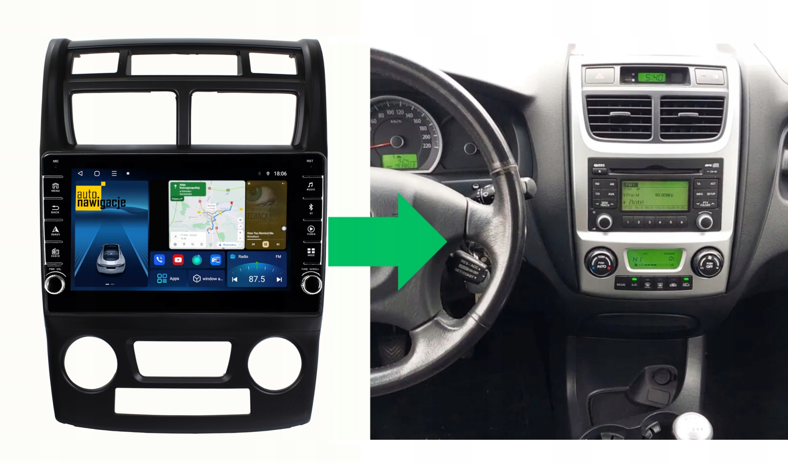 RADIO NAWIGACJA GPS KIA SPORTAGE II 2008-2010 ANDROID 4/64 GB 5 RADIO NAWIGACJA GPS KIA SPORTAGE II 2008-2010 ANDROID 4/64 GB