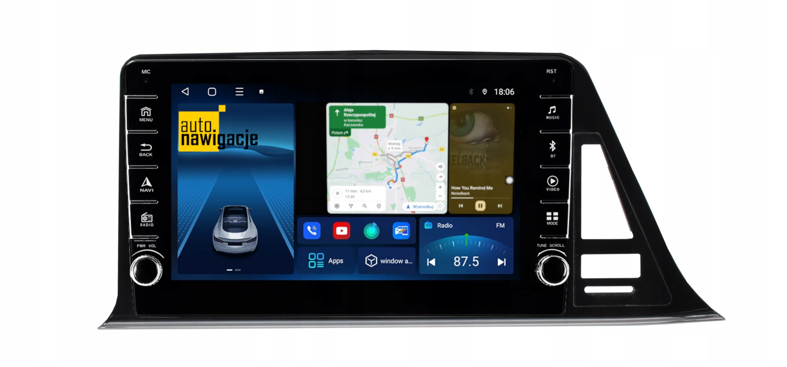 RADIO NAWIGACJA GPS TOYOTA C-HR CH-R CHR 2016-2020 do wersji wysokiej 15cm 8/128 GB