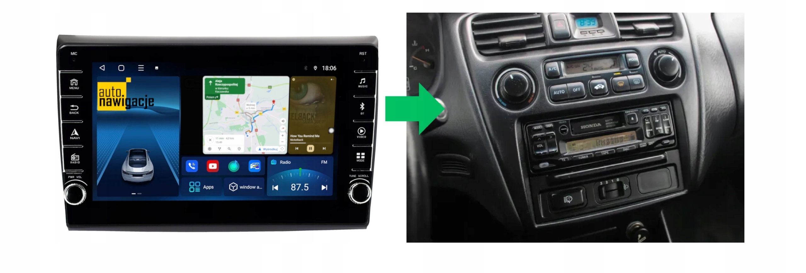 RADIO NAWIGACJA HONDA ACCORD SV4 1996-1998 ANDROID 4/64 GB 5 RADIO NAWIGACJA HONDA ACCORD SV4 1996-1998 ANDROID 4/64 GB