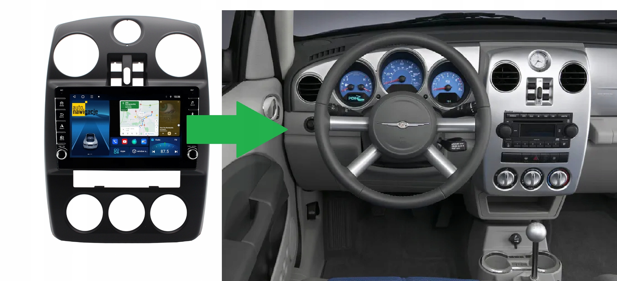 RADIO NAWIGACJA GPS CHRYSLER PT CRUISER 2007-2010 ANDROID 8/128 GB 5 RADIO NAWIGACJA GPS CHRYSLER PT CRUISER 2007-2010 ANDROID 8/128 GB