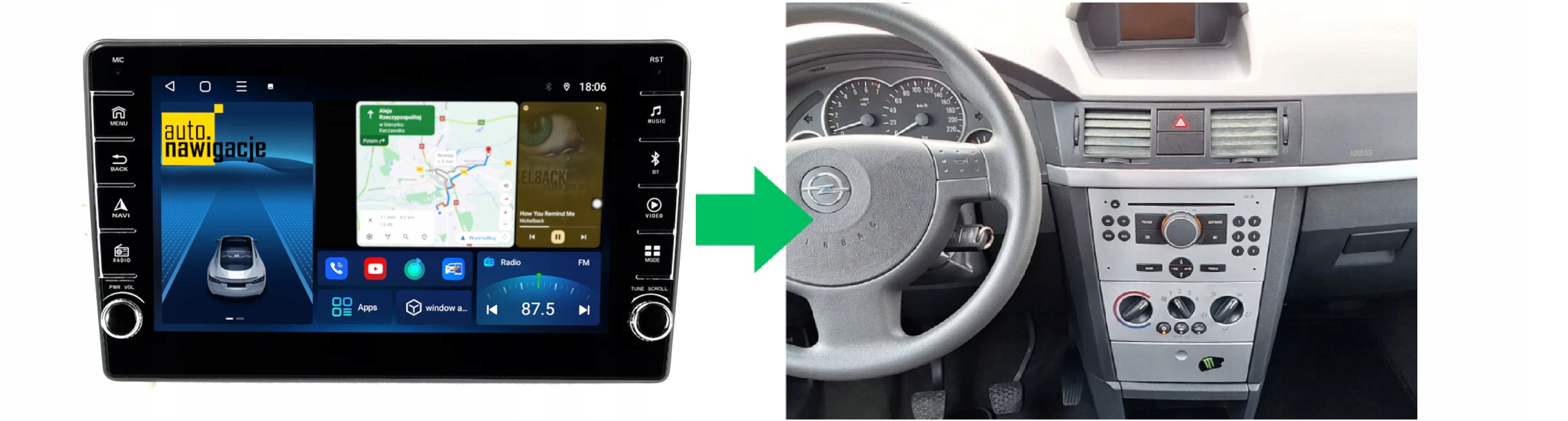 RADIO NAWIGACJA GPS OPEL MERIVA I 2002-2010 ANDROID 4/64 GB