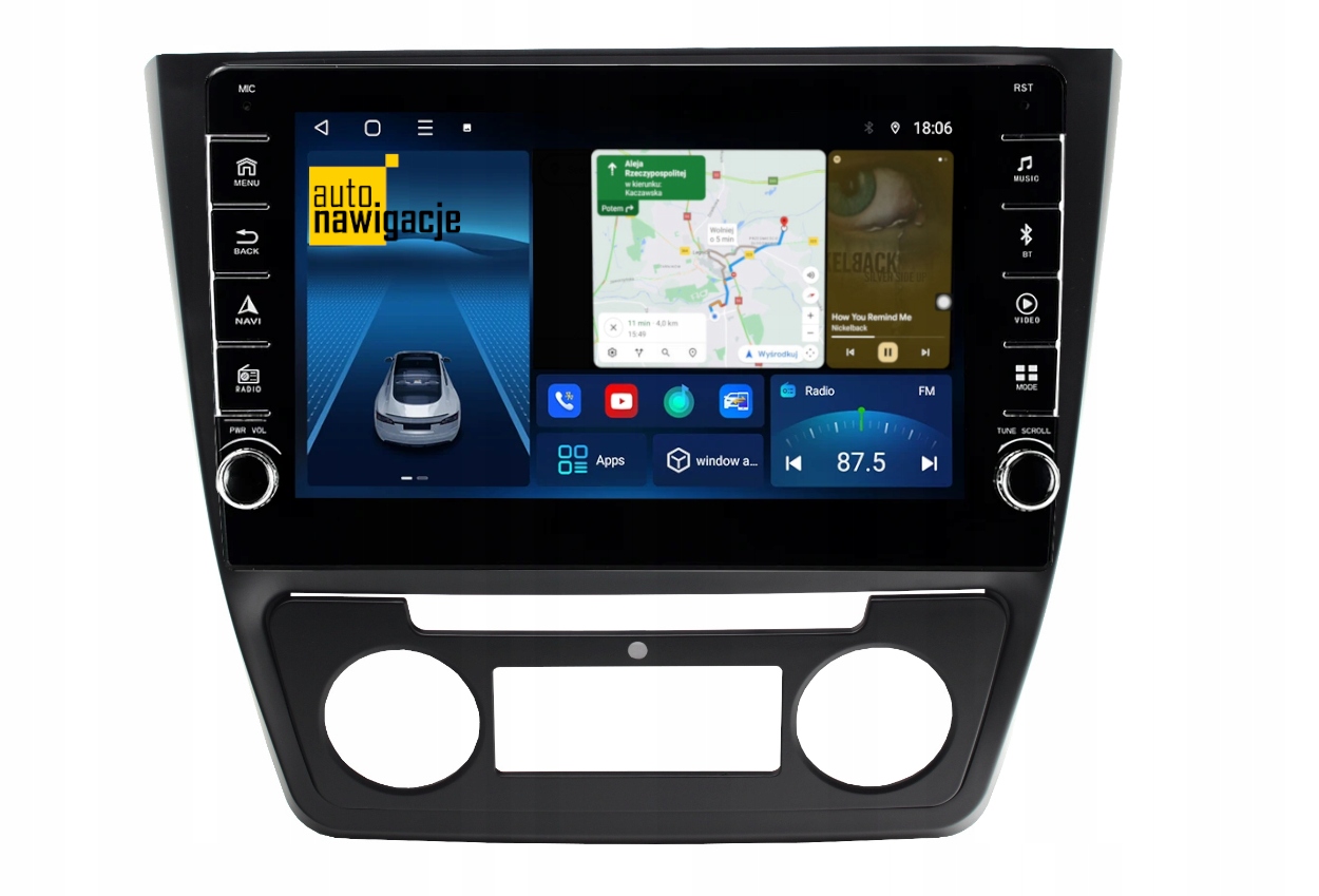 RADIO NAWIGACJA GPS SKODA YETI 2014-2018 ANDROID 4/64 GB