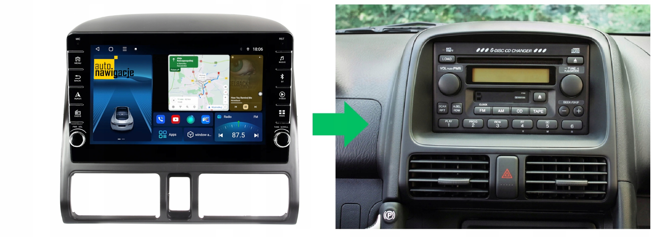 RADIO NAWIGACJA GPS HONDA CR-V II 2001-2006 ANDROID 4/64 GB 5 RADIO NAWIGACJA GPS HONDA CR-V II 2001-2006 ANDROID 4/64 GB