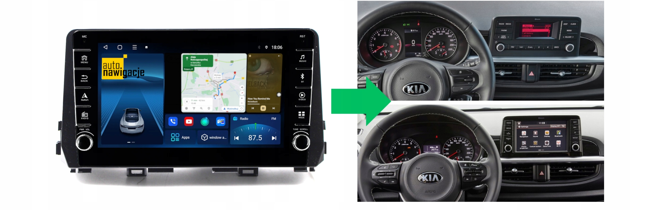 RADIO NAWIGACJA GPS KIA PICANTO 3 2017-2022 ANDROID 8/128 GB 5 RADIO NAWIGACJA GPS KIA PICANTO 3 2017-2022 ANDROID 8/128 GB
