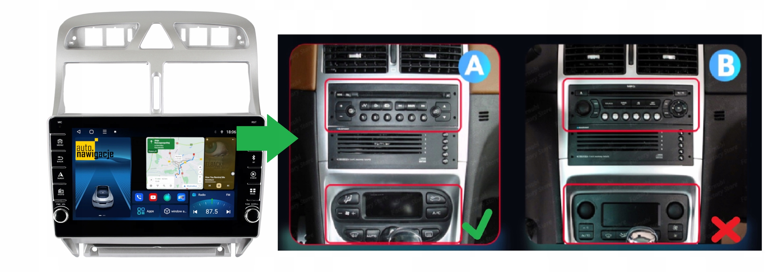 RADIO NAWIGACJA GPS PEUGEOT 307 2001-2008 ANDROID 4/64 GB 5 RADIO NAWIGACJA GPS PEUGEOT 307 2001-2008 ANDROID 4/64 GB