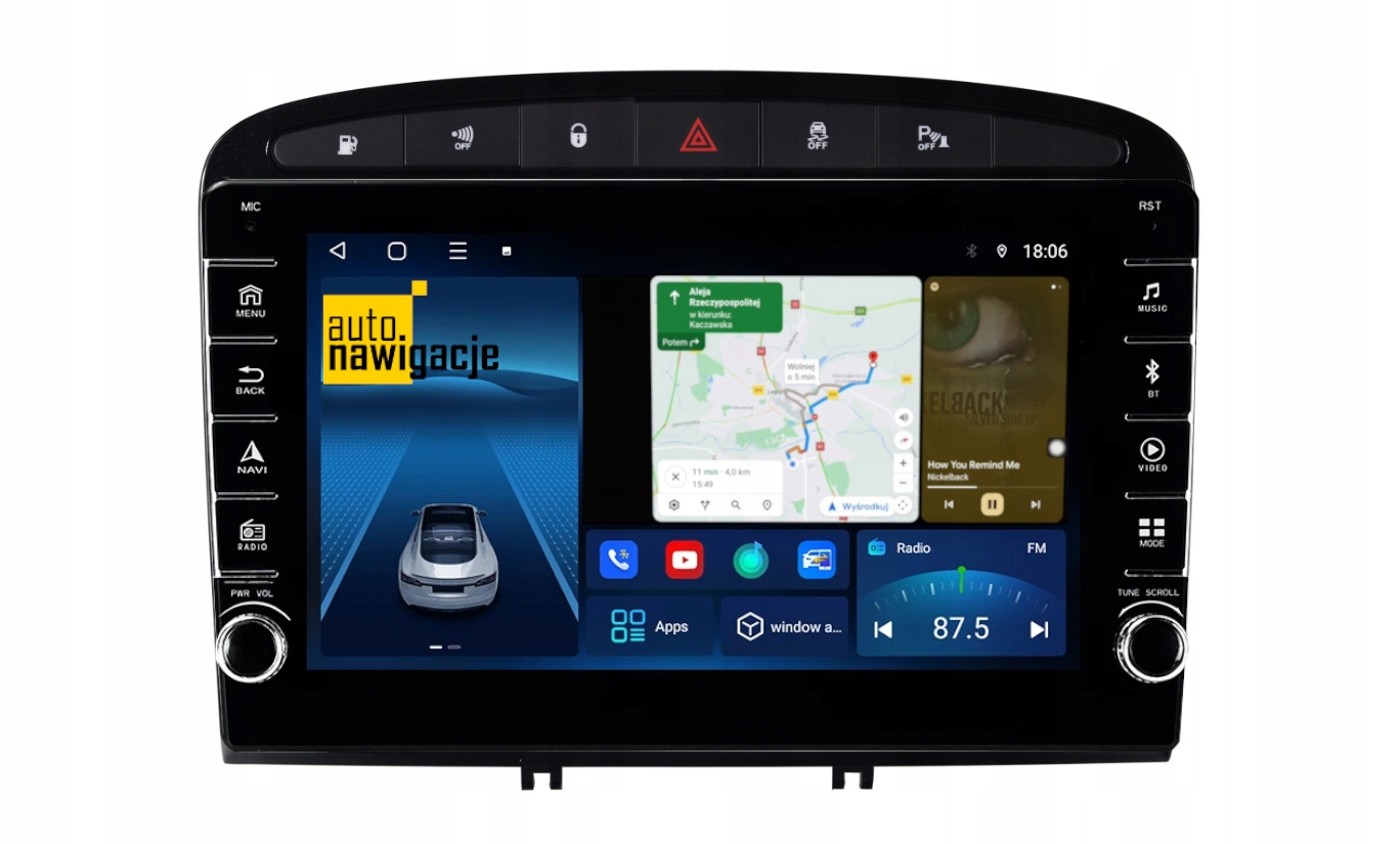RADIO NAWIGACJA GPS PEUGEOT 408 2010-2014 ANDROID 4/64 GB