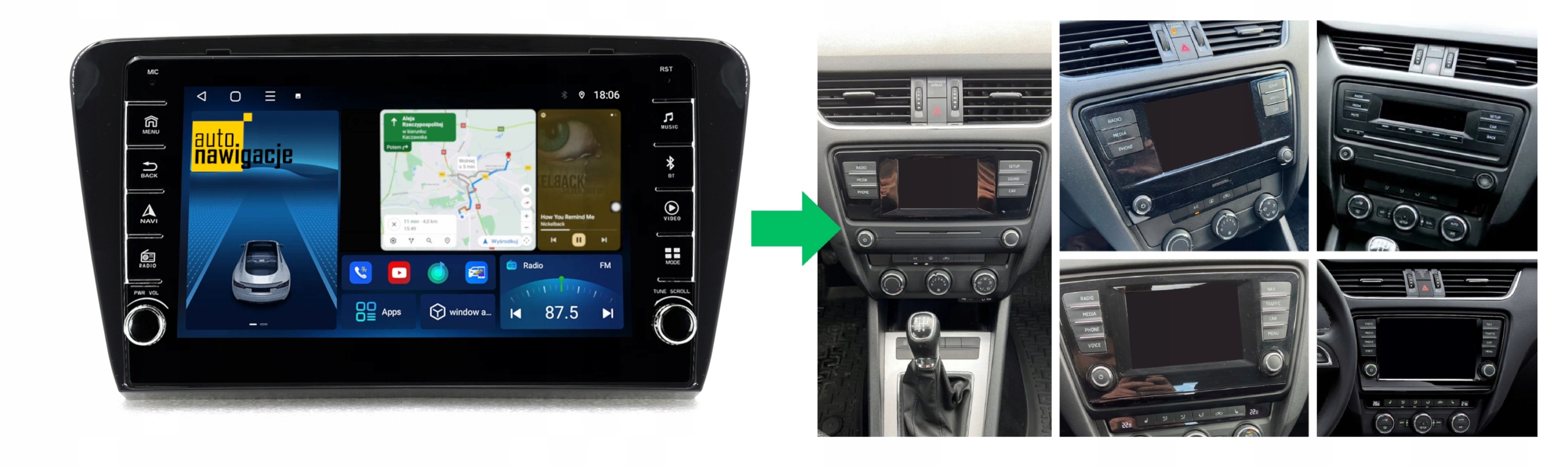 RADIO NAWIGACJA GPS SKODA OCTAVIA 3 III 2013+ ANDROID 4/64 GB 5 RADIO NAWIGACJA GPS SKODA OCTAVIA 3 III 2013+ ANDROID 4/64 GB