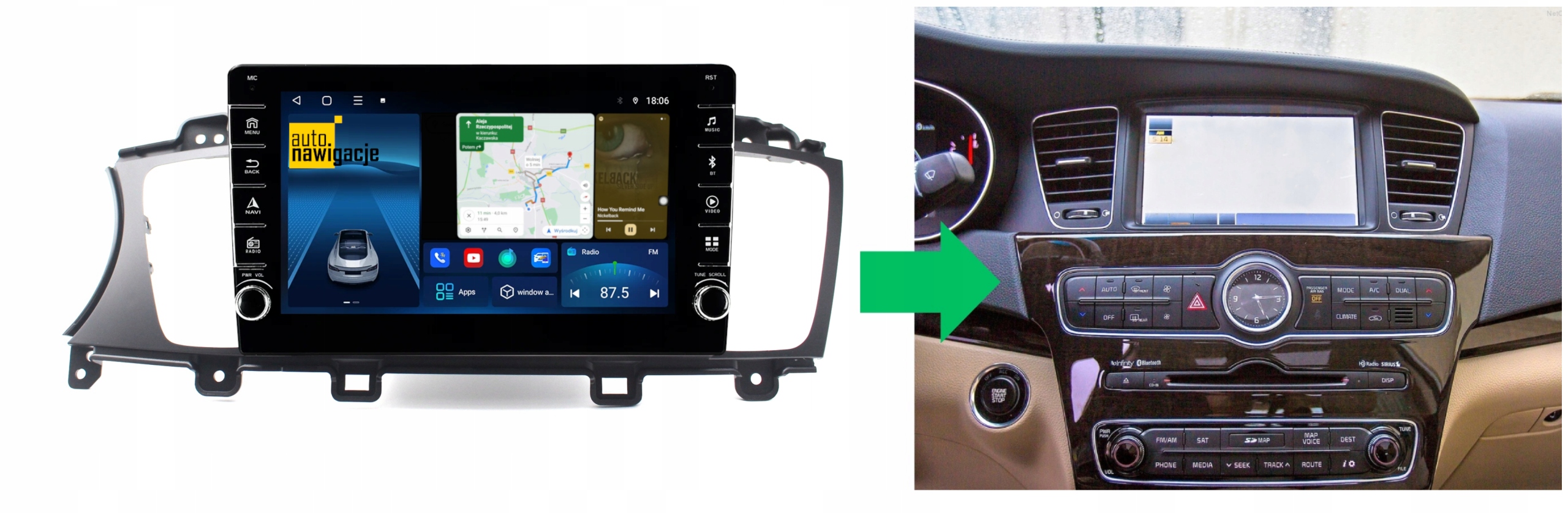 RADIO NAWIGACJA GPS KIA CADENZA I 2013-2016 ANDROID 4/64 GB