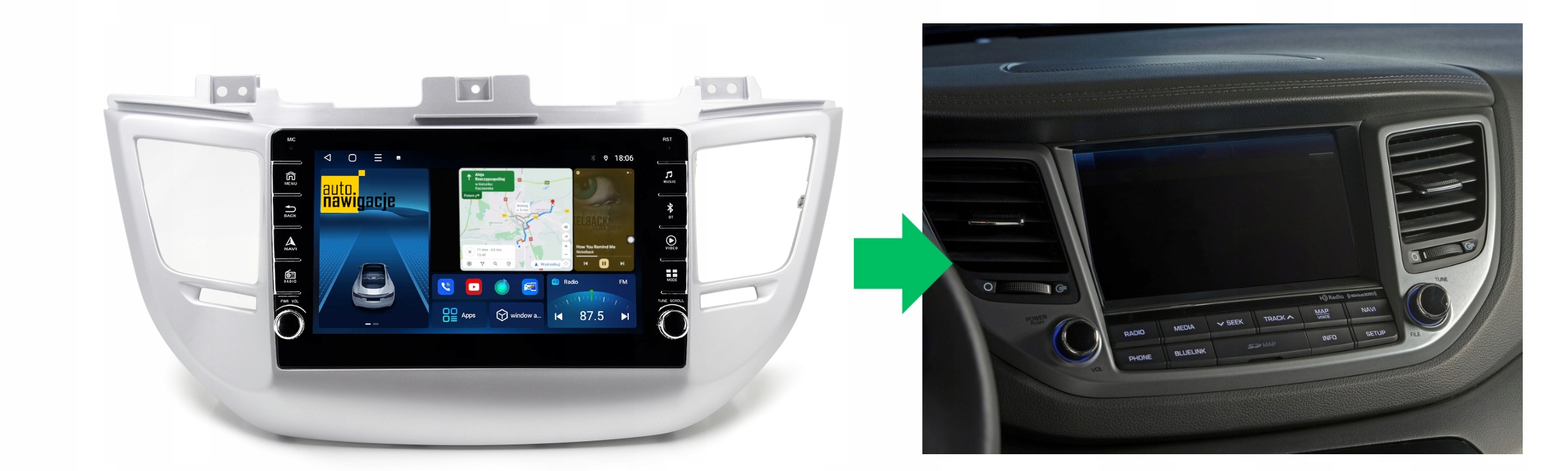 RADIO NAWIGACJA GPS HYUNDAI TUCSON 2015+ ANDROID 4/64 GB 5 RADIO NAWIGACJA GPS HYUNDAI TUCSON 2015+ ANDROID 4/64 GB