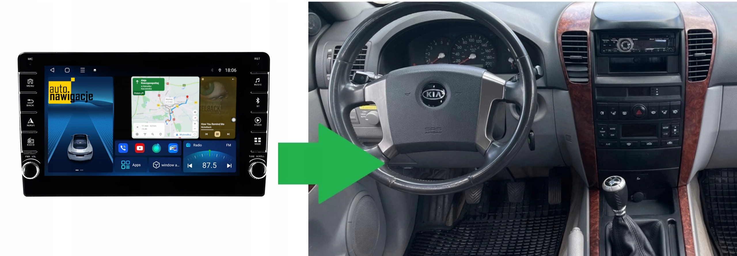 RADIO NAWIGACJA GPS KIA SORENTO I 2002-2007 ANDROID 4/64 GB