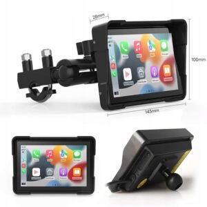 NAWIGACJA GPS BEZPRZEWODOWY CARPLAY MOTOR MOTOCYKL ANDROID + KAMERY COFANIA