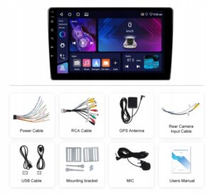 UNIWERSALNE RADIO SAMOCHODOWE 2DIN CARPLAY ANDROID AUTO 4GB 64GB OBROTOWE