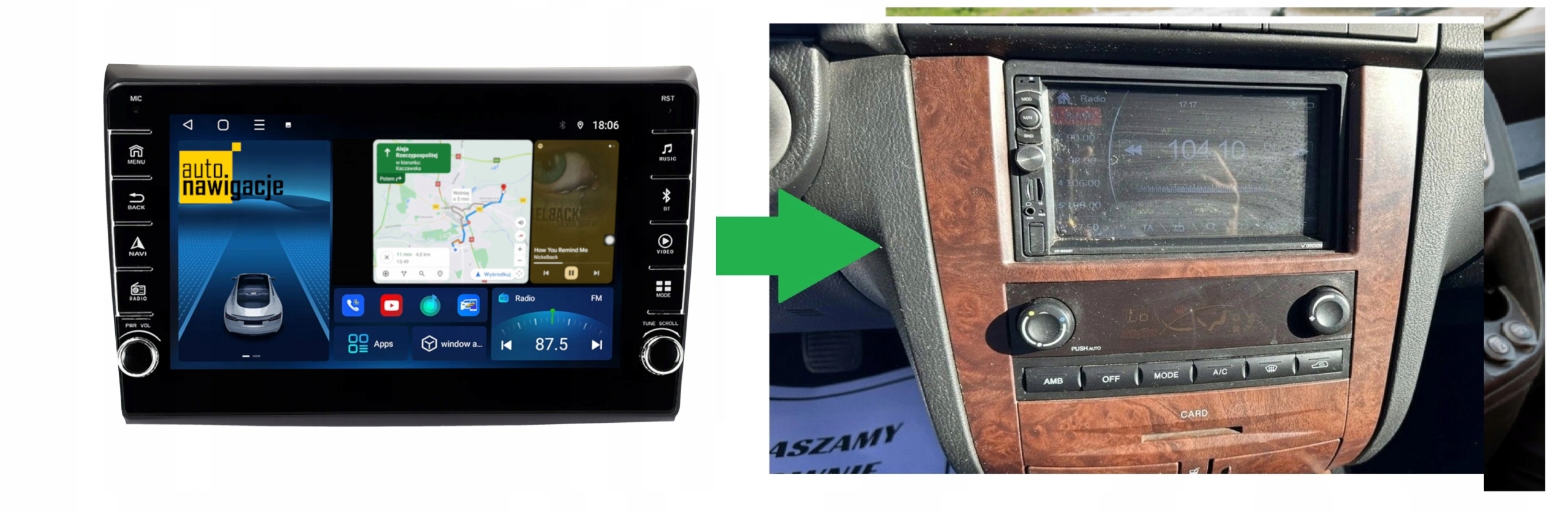 RADIO NAWIGACJA GPS SSANGYONG REXTON 2002-2006 ANDROID 2/64 GB