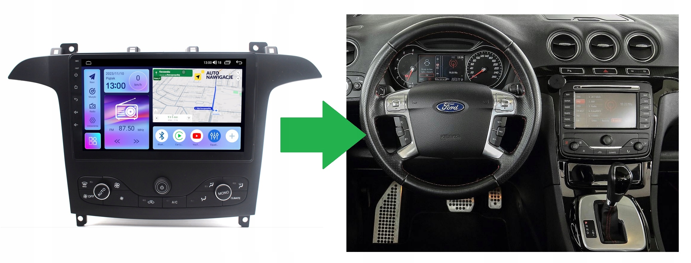 RADIO NAWIGACJA GPS FORD S-MAX 2006-2015 ANDROID 8/128 GB