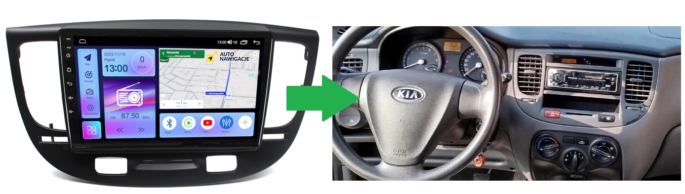 RADIO NAWIGACJA GPS KIA RIO II 2005-2011 ANDROID 4/64 GB