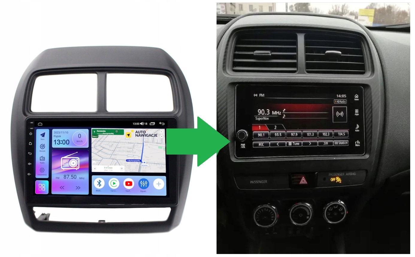 RADIO NAWIGACJA GPS MITSUBISHI ASX 2018-2021 ANDROID 4/64 GB