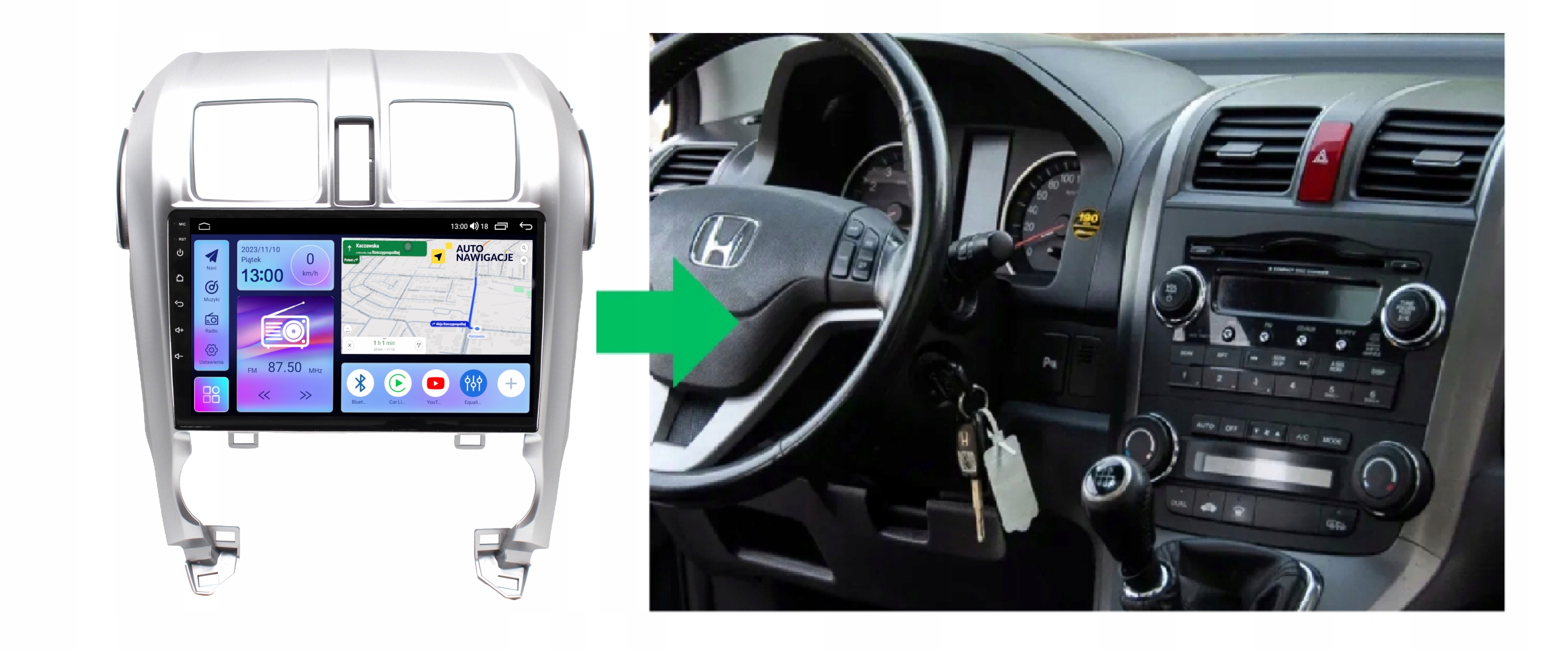 RADIO NAWIGACJA GPS HONDA CRV CR-V 2006-2012 ANDROID 4/64 GB