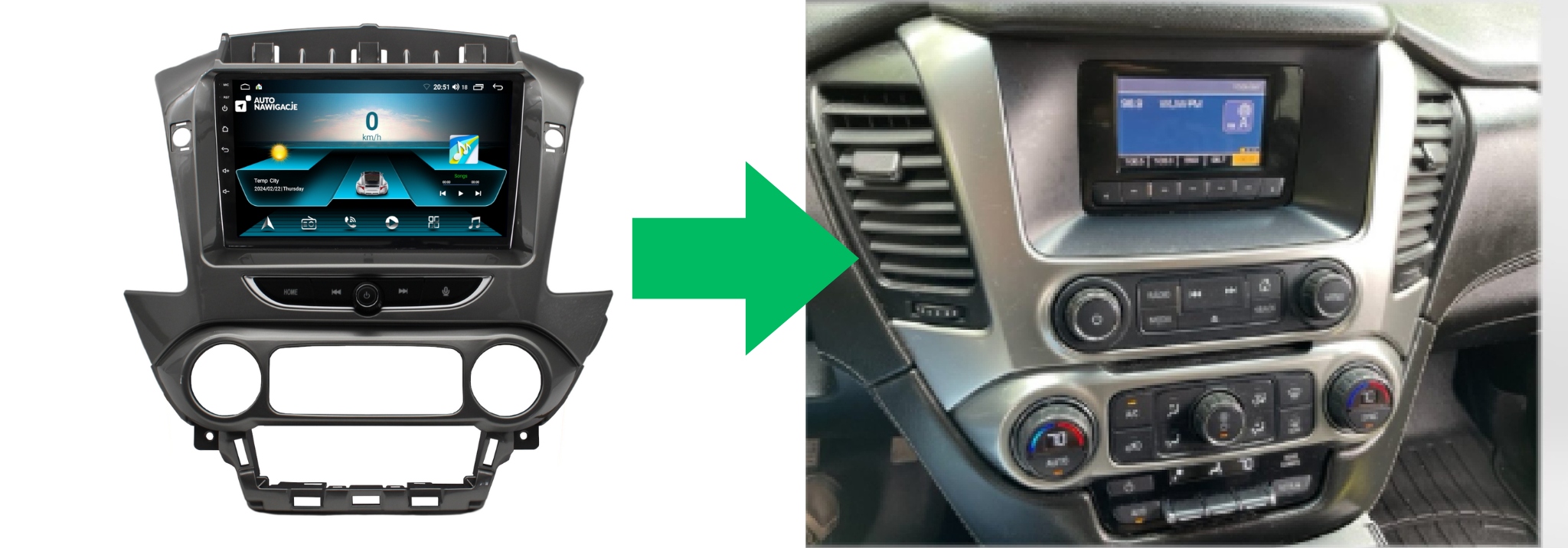 RADIO NAWIGACJA GPS CHEVROLET TAHOE 2014-2020 ANDROID CARPLAY 2/64